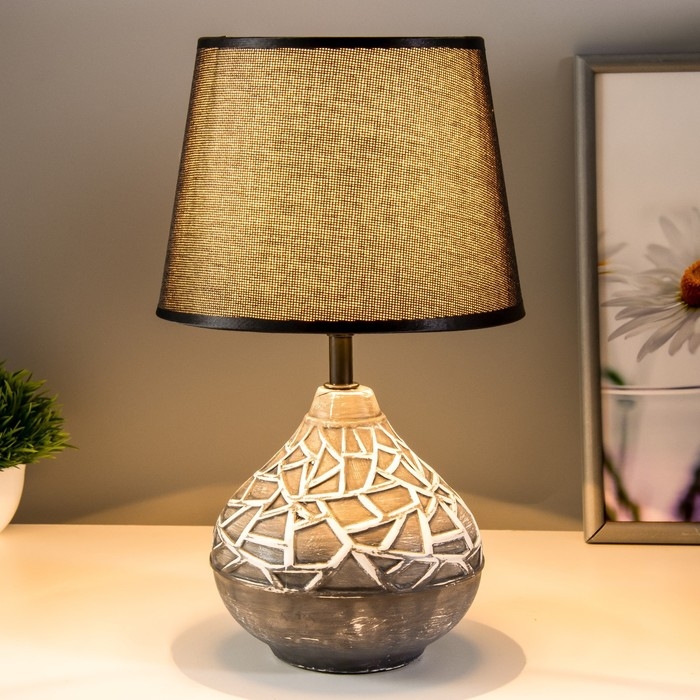 Настольная лампа Настольная лампа "Ева" Е14 40Вт черный 20х20х33см RISALUX