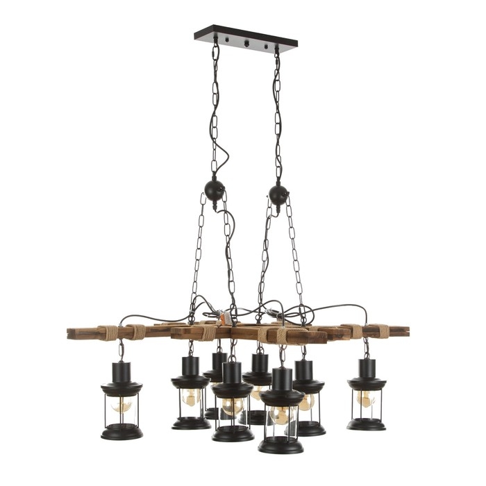 Люстра Люстра "Хольми" 8хЕ27 40Вт черный 68х68х100 см