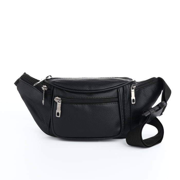 Поясная сумка на молнии, цвет чёрный Поясная сумка на молнии, цвет чёрный