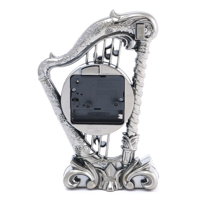 Часы - будильник настольные Часы - будильник настольные "Арфа", дискретный ход, циферблат d-6.5 см, 19 х 14 см, АА