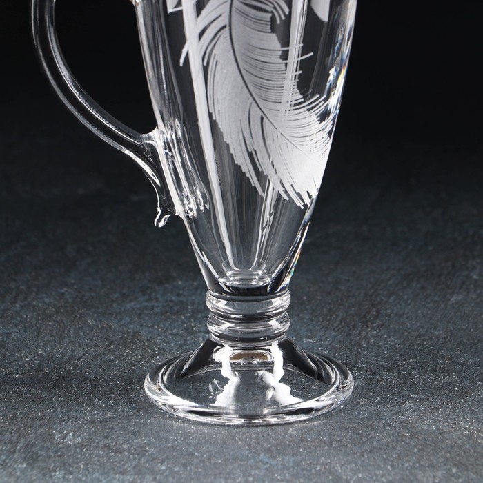 Кружка «Перо», стеклянная, 250 мл