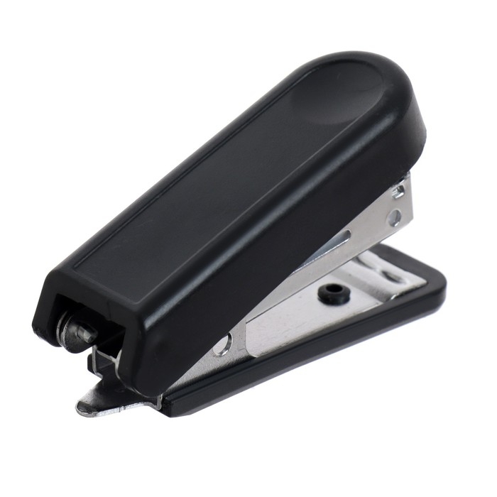 Степлер №10, до 10 листов, Attomex МИНИ, встроенный антистеплер, чёрный Степлер №10, до 10 листов, Attomex МИНИ, встроенный антистеплер, чёрный