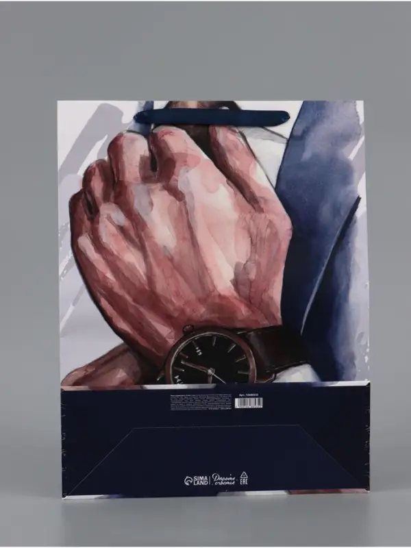 Пакет подарочный вертикальный &laquo;Бизнесмен&raquo;, 18&times;23&times;10 см