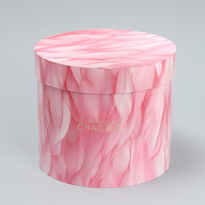 Набор шляпных коробок 5 в 1, упаковка подарочная, «Перья», 13 х 14 ‒ 19.5 х 22 см