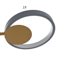 Люстра с ПДУ 2301/8GR LED 160Вт 3000-6000К серый 93х93х8 см BayerLux