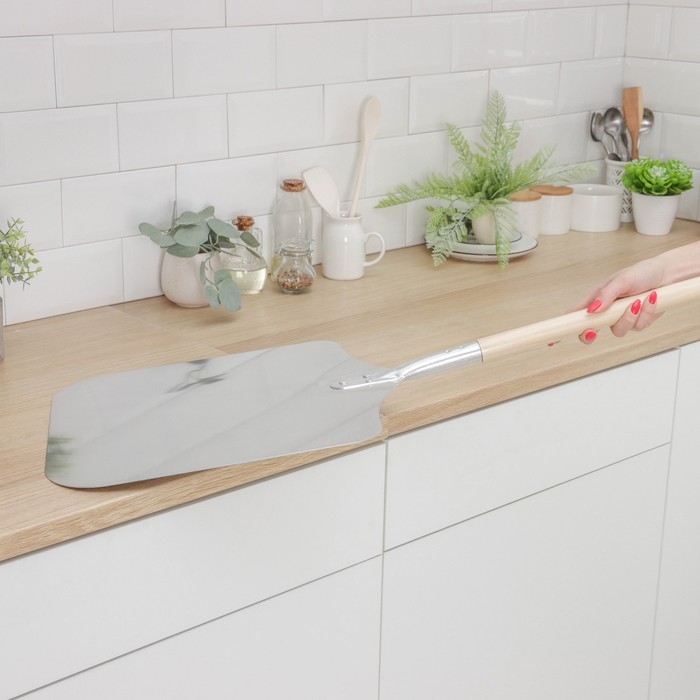 Лопата для пиццы из нержавеющей стали «Общепит», 96×35,5×2 см, полотно 35,5×40 см, толщина 1,5 мм Лопата для пиццы из нержавеющей стали «Общепит», 96×35,5×2 см, полотно 35,5×40 см, толщина 1,5 мм