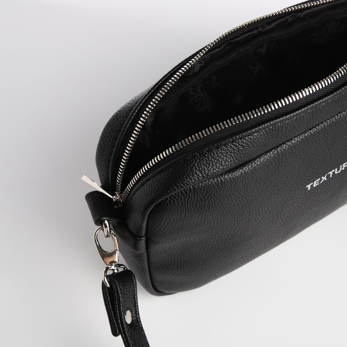 Сумка женская через плечо TEXTURA, маленький размер, цвет чёрный Сумка женская через плечо TEXTURA, маленький размер, цвет чёрный