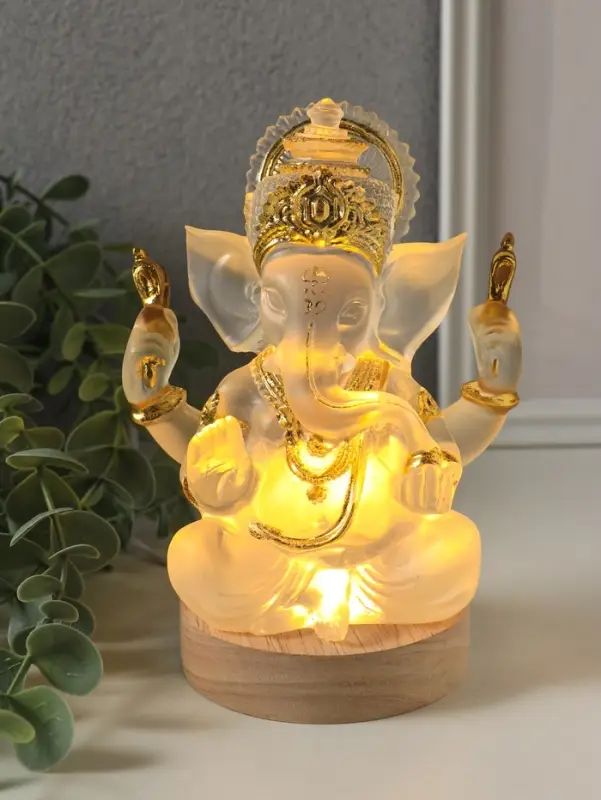 Фигурка светящаяся &laquo;Ганеша&raquo;, акрил, от USB, 8&times;10.8&times;14.5 см