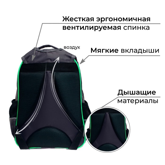 Рюкзак школьный, 37 х 26 х 13 см, эргономичная спинка, Calligrata ОРТ Рюкзак школьный, 37 х 26 х 13 см, эргономичная спинка, Calligrata ОРТ "Кубики"