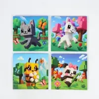 Блокнот 10х10см, 16 л. МИКС "Пиксели"