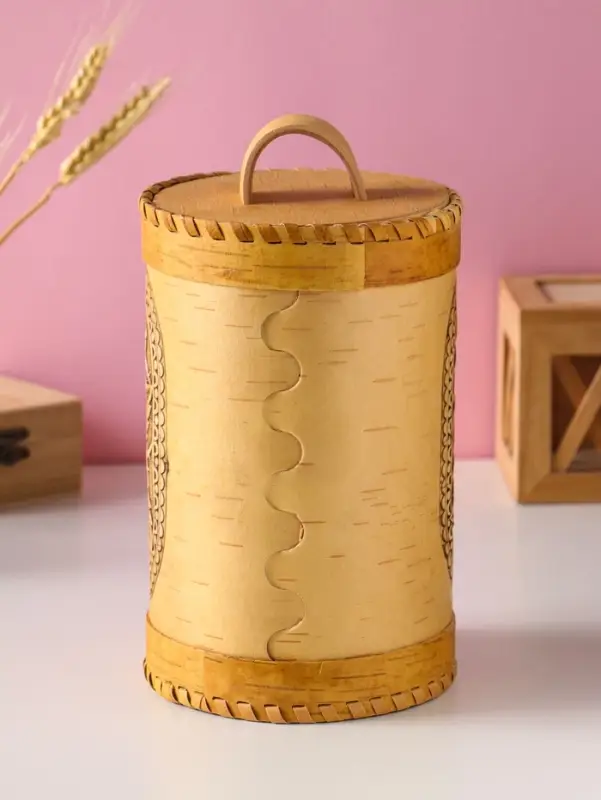 Туес &laquo;Розы&raquo;, 12х17см береста