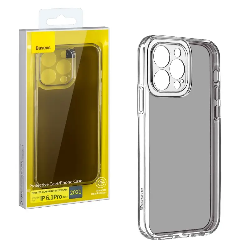 Чехол iPh 13 Pro (6.1) Frosted Glass Protective Case Baseus черный