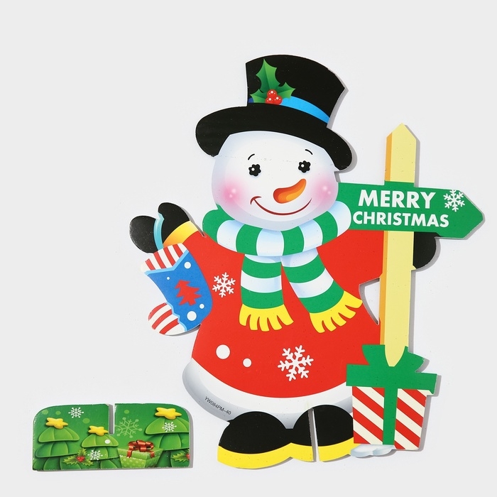 Декоративное украшение (подставка)  Декоративное украшение (подставка) "Снеговик" 32х28 см
