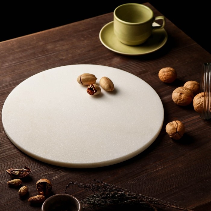 Доска для подачи Magistro Marble, d=30 см, из мрамора Доска для подачи Magistro Marble, d=30 см, из мрамора