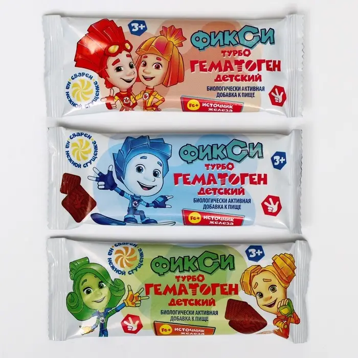 Гематоген Детский турбо, Фиксики, 35 г Гематоген Детский турбо, Фиксики, 35 г