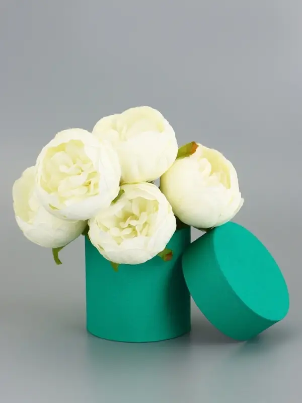 Коробка подарочная круглая, шляпная, изумрудная, 10&times;10 см