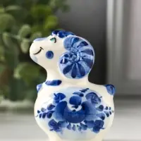 Статуэтка фарфоровая &laquo;Фигурка: Баран Русский&raquo;, авторская роспись, 8 см