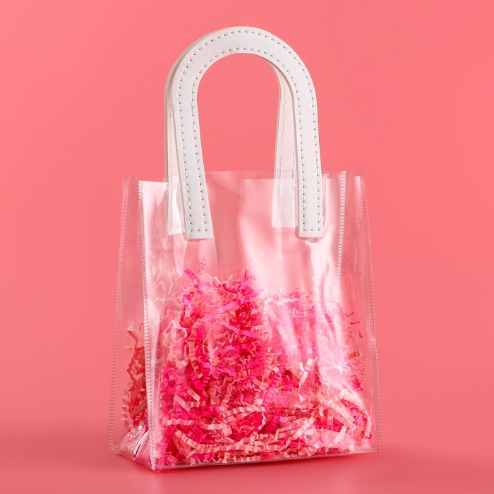 Пакет подарочный из ПВХ, белый, 17 х 15 х 8 см Пакет подарочный из ПВХ, белый, 17 х 15 х 8 см