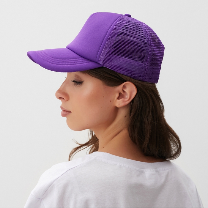 Бейсболка с сеткой MINAKU, цв фиолетовый, р-р 56-58 Бейсболка с сеткой MINAKU, цв фиолетовый, р-р 56-58