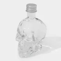 Баночка для специй &laquo;Череп. Хэллоуин&raquo;, 50 мл, 6&times;4.5&times;9 см, с металлической крышкой, стекло, прозрачная