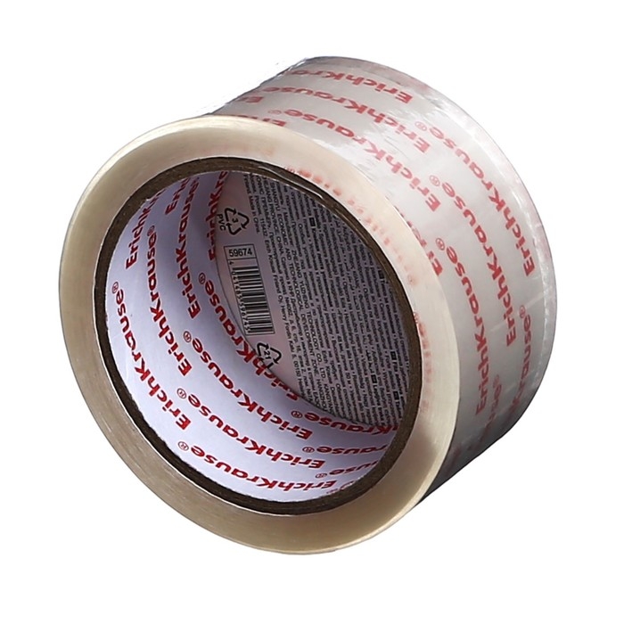 Клейкая лента упаковочная ErichKrause Клейкая лента упаковочная ErichKrause "Clear", 48 мм х 50 м, 60 мкм, прозрачная, цена за 1 шт.