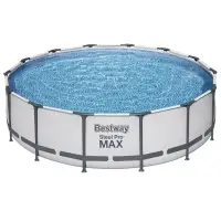 Бассейн каркасный Steel Pro MAX, 427&times;107 см, фильтр-насос, лестница, тент, круглый, 56950 Bestway