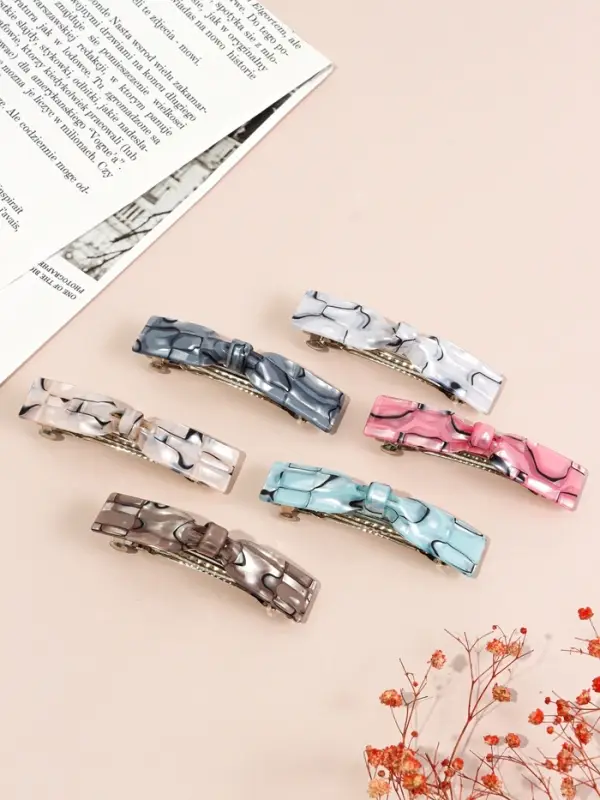 Заколка - автомат для волос QF &laquo;Велия&raquo; сияние, 9 см, МИКС