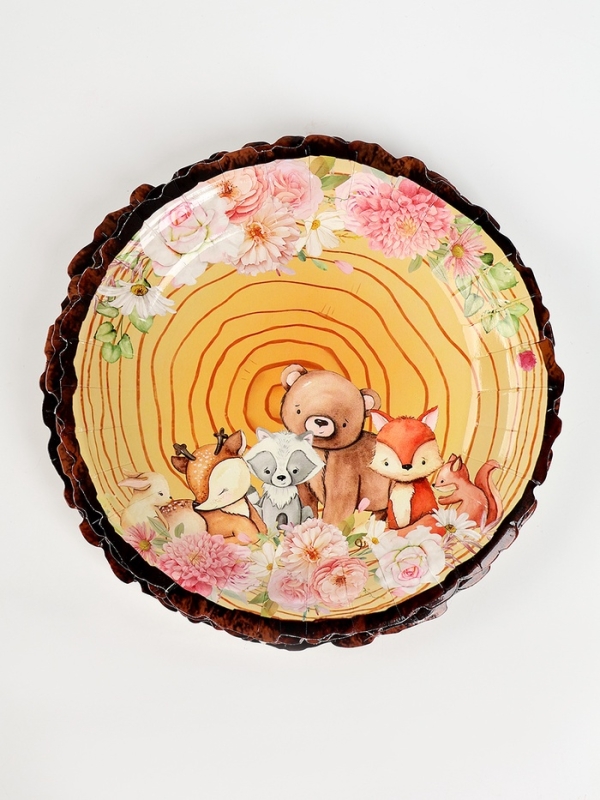 Набор бумажной посуды Набор бумажной посуды "Зверюшки", набор 12 шт.