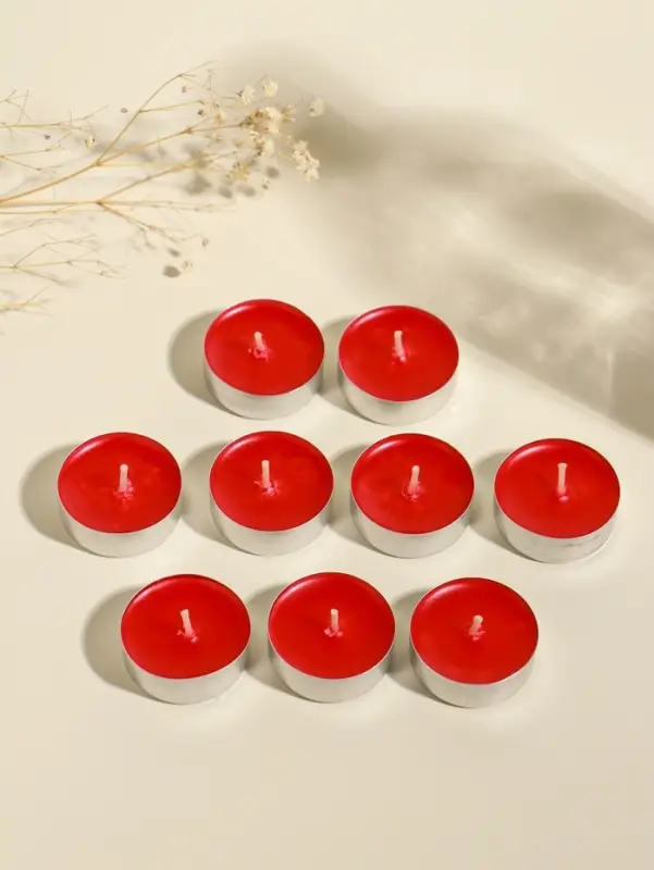 Набор свечей ароматических чайных &laquo;Земляника&raquo;, 9 шт.