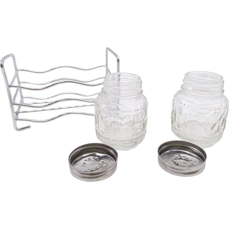 Набор для специй 2пр.(соль,перец) нерж, подст. ВОЛНА , кт107