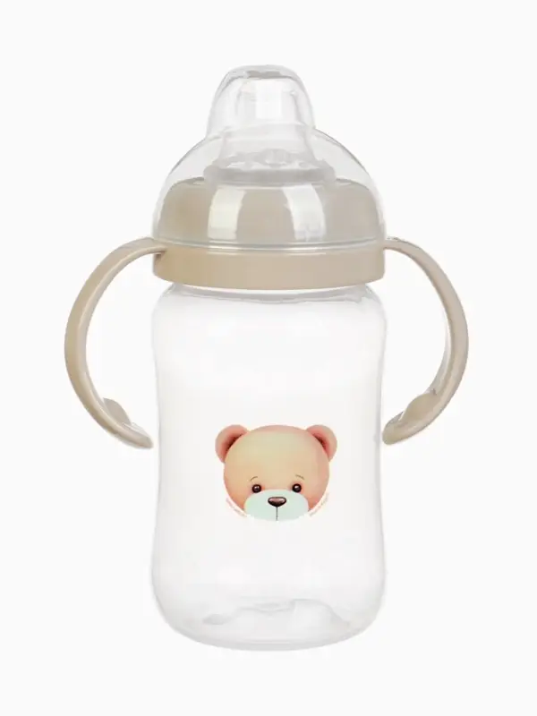 Поильник - непроливайка Baby Bear с силиконовым носиком, 270 мл., бежевый Mum&Baby