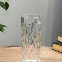 Ваза &laquo;Шерри&raquo;, крупные ромбы, 23.5&times;9.5 см, стекло, прозрачная