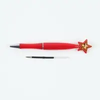 Ручка шариковая &laquo;23 февраля. Звезда&raquo;, пластик, со звездой на подложке-погон, синяя паста