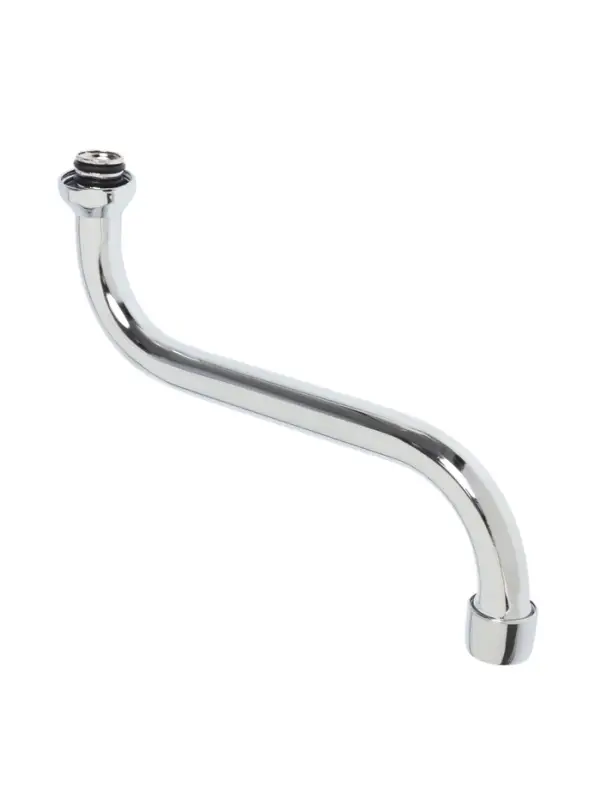 Излив для смесителя ZEIN, 3/4", S-образный, нержавеющая сталь, по оси 23 см, аэратор пластик