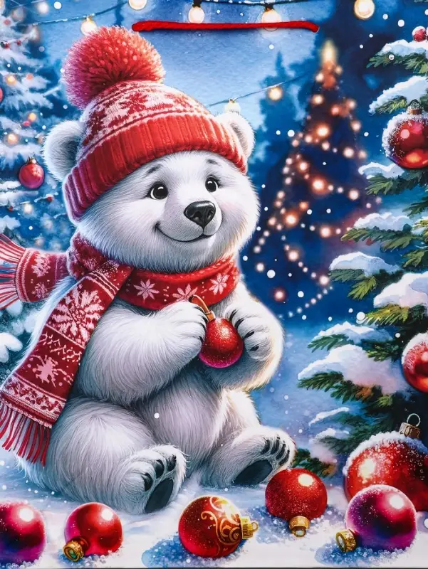 Пакет подарочный новогодний ламинированный, «Зимние забавы» , 26×12×32 см