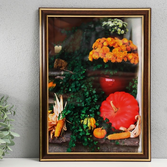 Фоторамка формат А4 21х30 см (282Р) темный орех с золотом (пластиковый экран) Фоторамка формат А4 21х30 см (282Р) темный орех с золотом (пластиковый экран)