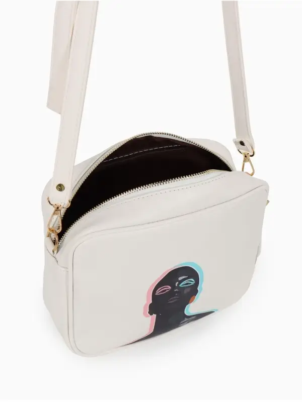 Сумка женская кросс-боди TEXTURA на молнии, 22&times;8&times;17 см, белая