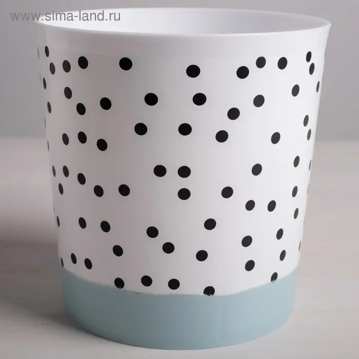 Кашпо для цветов «Черно-белый стиль», 1,6 л, 14 х 14 см Кашпо для цветов «Черно-белый стиль», 1,6 л, 14 х 14 см