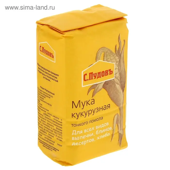 Мука &laquo;С. Пудовъ&raquo;, кукурузная, 450 г