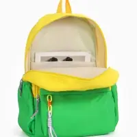 Рюкзак молодёжный на молнии, с карманами, двухцветный, 31&times;15&times;46 см, жёлтый