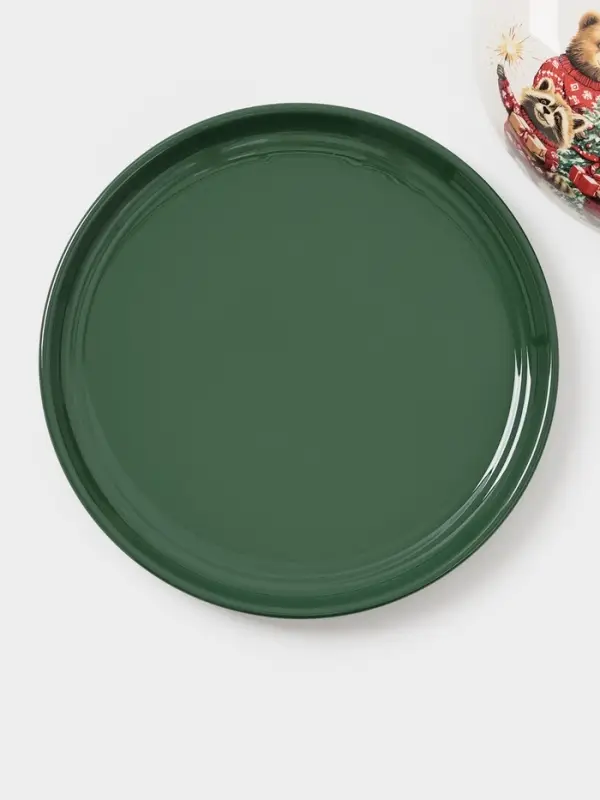 Блинница Доляна «Новогодние животные», 23.5×9.7 см, доломит, белая Блинница Доляна «Новогодние животные», 23.5×9.7 см, доломит, белая