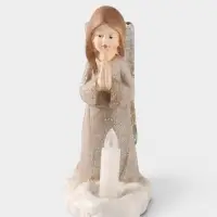 Фигура световая &laquo;Ангел, молитва у свечи&raquo;, полистоун, 7.5&times;13&times;17 см