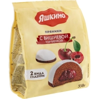 Пряники Яшкино с вишневой начинкой, 350г ЯП906