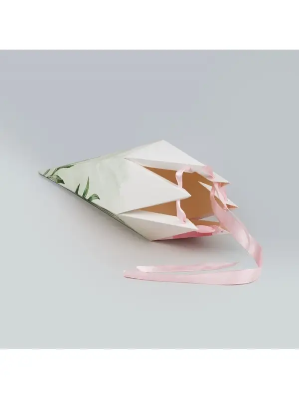 Переноска - шестиугольник для цветов &laquo;Для тебя!&raquo;, белая 15&times;35&times;15 см