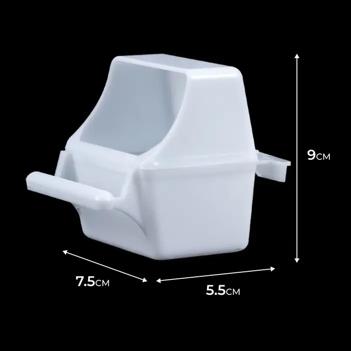 Кормушка для птиц, 7.5&times;5.5&times;9 см, внутренняя, пластик, белая