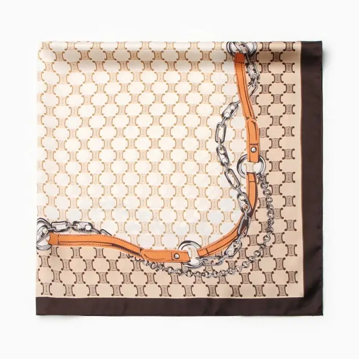 Платок женский MINAKU 70*70 см, коричневый