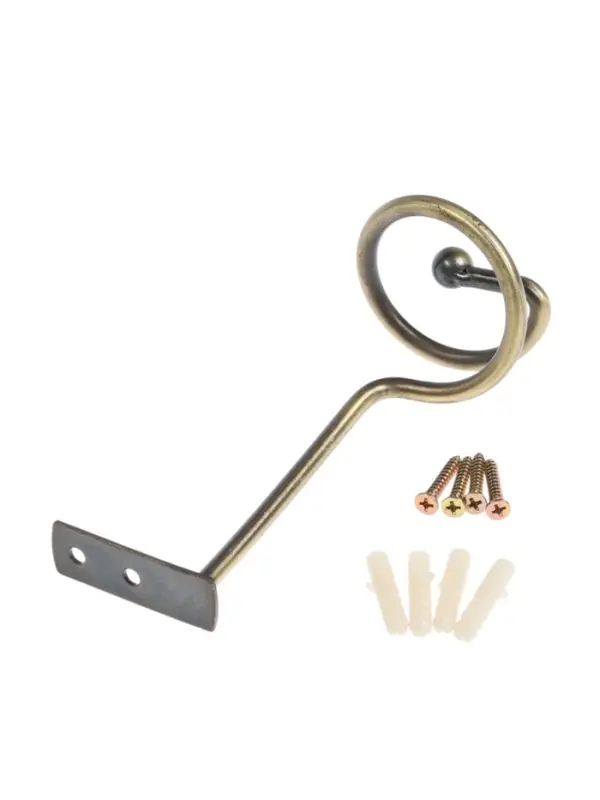 Крючок - держатель для штор на стену CAPPIO KS044, металлический, цвет бронза, 2 шт Крючок - держатель для штор на стену CAPPIO KS044, металлический, цвет бронза, 2 шт