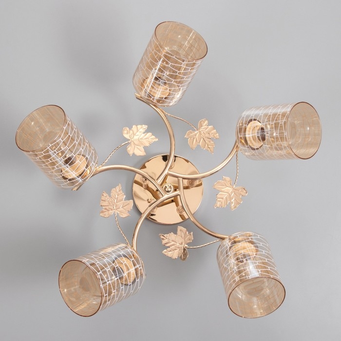 Люстра Люстра "Кейти" 5х60Вт Е27 Золото 52х52х28см