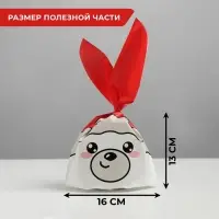 Мешок подарочный &laquo;Мишка&raquo;, 16&times;13 см