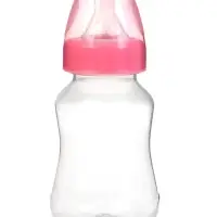Бутылочка для кормления M&B, классическое горло, от 0 мес., 150 мл., приталенная, розовый